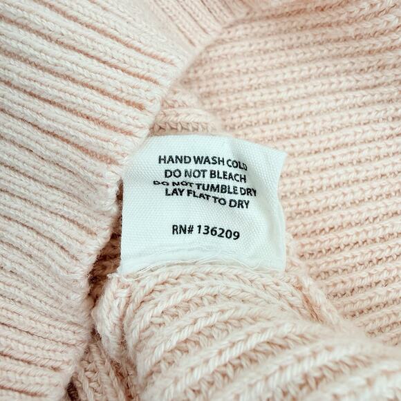 Hatch Hannah Maternity Sweater Size 3 Large Pale Pink Cotton Cashmere Blend Knit - Picture 12 of 16